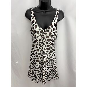 Kate Young For Target NWT Cheetah Print Mini Dress 4 Feminine Leopard Animal